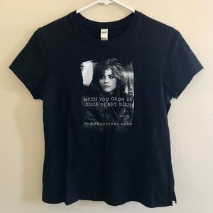 Breakfast Club short sleeve t-shirt black w saying